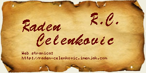 Raden Čelenković vizit kartica